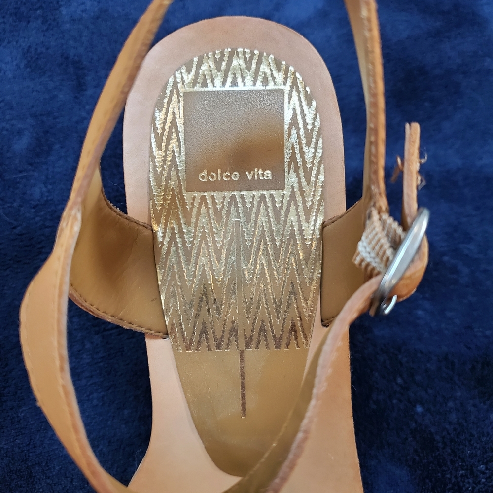 Dolce vita leather and cork platform sandal - Picture 7 of 16